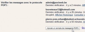 Ajouter compte POP Gmail