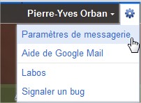 Paramètres messagerie Gmail