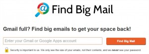 Libérer de l'espace Gmail avec FindBigMail