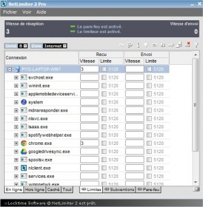 Limiter vitesse de téléchargement