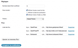 Mélanger plusieurs flux RSS avec Simple Feed Sorter