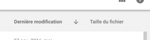 Google Drive trier gros fichiers