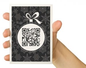 QR code sur carte de voeux