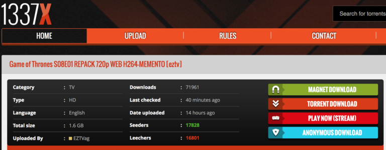 Où télécharger Game of Thrones saison 8 en torrent – Pexiweb